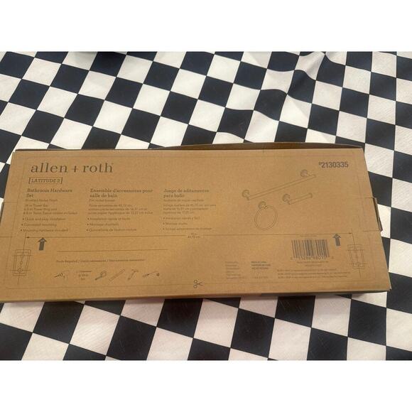 Allen + Roth brushed nickel latitude bathroom hardware set NEW 3 piece remodel - Picture 4 of 5